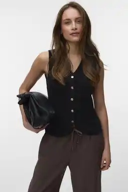 Wehkamp VERO MODA vest gebreid zwart aanbieding