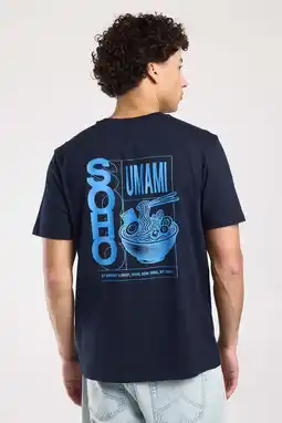 Wehkamp America Today regular T-shirt met backprint blauw aanbieding