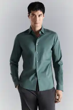 Wehkamp Mango Man regular zakelijk overhemd groen aanbieding