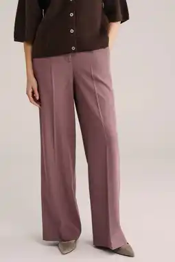 Wehkamp WE Fashion wide leg highwaist pantalon oudroze aanbieding
