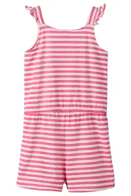 Wehkamp NAME IT KIDS gestreepte regular playsuit roze aanbieding