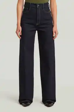 Wehkamp G-STAR highwaist loose fit jeans donkerblauw aanbieding