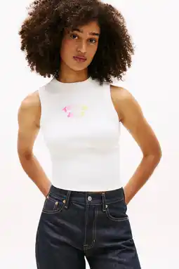 Wehkamp Tommy Jeans top ecru aanbieding