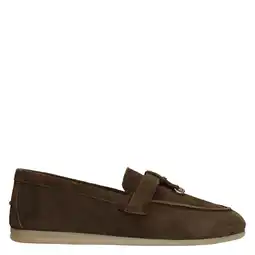 Wehkamp Manfield suède loafers donkerbruin aanbieding