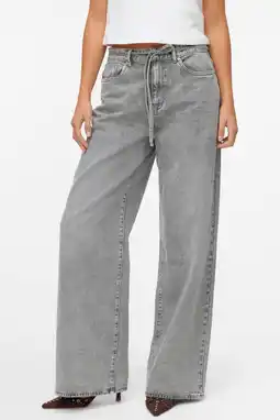 Wehkamp VERO MODA wide leg jeans grey denim aanbieding