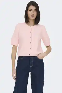 Wehkamp JDY vest lichtroze gebreid aanbieding