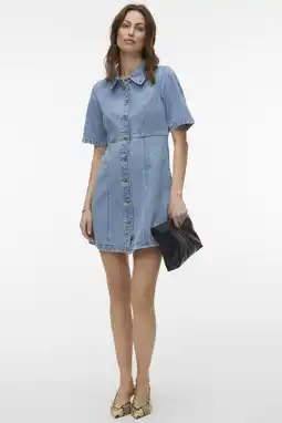 Wehkamp VERO MODA spijkerjurk light blue denim aanbieding
