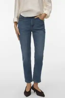 Wehkamp VERO MODA slim fit jeans dark blue denim aanbieding