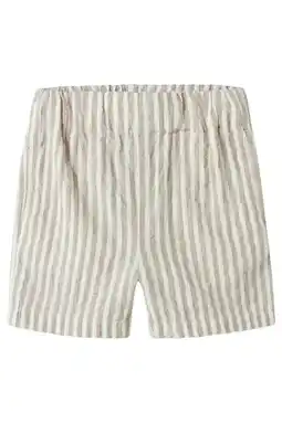 Wehkamp NAME IT MINI regular gestreepte casual short beige/wit aanbieding