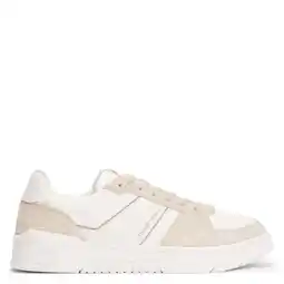 Wehkamp Tommy Jeans suède sneakers beige/wit aanbieding