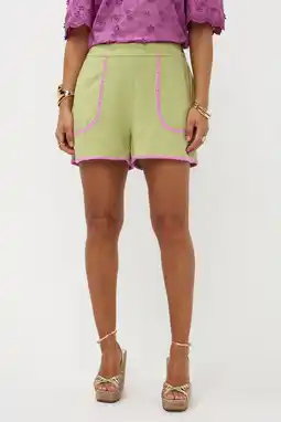 Wehkamp Ydence regular highwaist casual short lichtgroen aanbieding