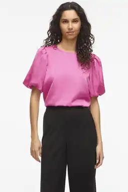 Wehkamp VILA satijnen blousetop roze aanbieding