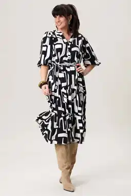 Wehkamp Miss Etam midi jurk zwart aanbieding