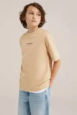 Wehkamp WE Fashion Blue Ridge T-shirt beige aanbieding