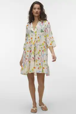 Wehkamp VERO MODA mini jurk ecru aanbieding
