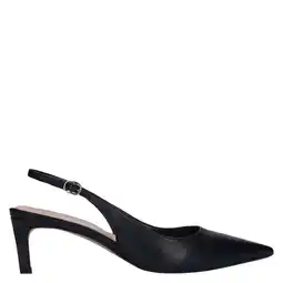 Wehkamp Manfield leren slingback pumps zwart aanbieding