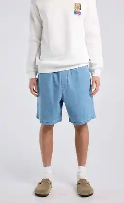 Wehkamp America Today relaxed casual short met linnen blauw aanbieding