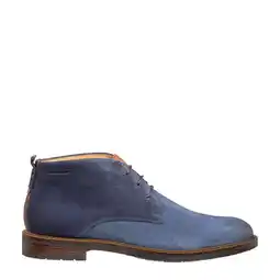 Wehkamp Van Lier Boston suède veterschoenen blauw aanbieding