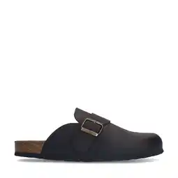 Wehkamp Manfield nubuck clogs donkerbruin aanbieding