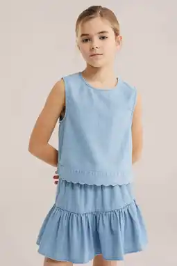 Wehkamp WE Fashion Blue Ridge mouwloze top blauw aanbieding