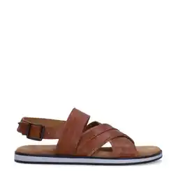 Wehkamp No Stress leren sandalen cognac aanbieding