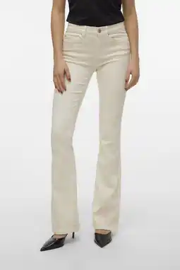Wehkamp VERO MODA flared jeans ecru aanbieding