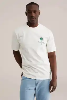 Wehkamp WE Fashion regular T-shirt ecru aanbieding