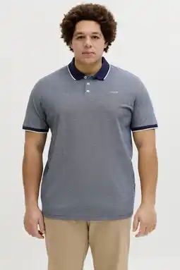 Wehkamp JACK & JONES PLUS SIZE regular polo Plus Size donkerblauw aanbieding