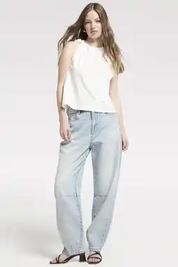 Wehkamp Homage to Denim Amber - Balloon Jeans barrel jeans light blue denim aanbieding