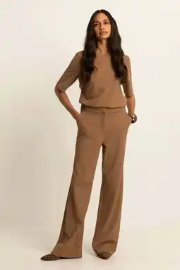 Wehkamp Expresso travelstof wide leg highwaist pantalon aanbieding