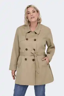 Wehkamp ONLY CARMAKOMA trenchcoat beige aanbieding