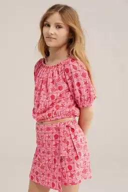 Wehkamp WE Fashion off shoulder top roze aanbieding