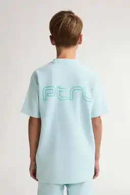Wehkamp Petrol Industries T-shirt met backprint mintgroen aanbieding