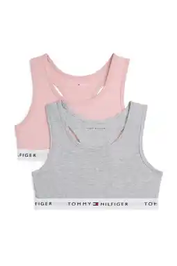 Wehkamp Tommy Hilfiger bh top - roze/grijs melange (set van 2) aanbieding