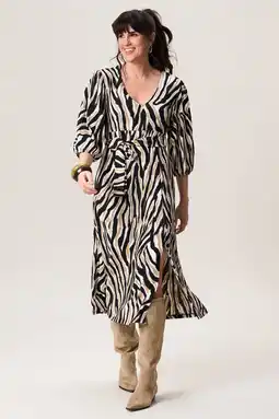 Wehkamp Miss Etam midi jurk zand aanbieding