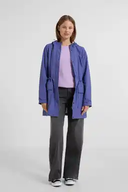 Wehkamp Anytime regenjas met capuchon paars aanbieding