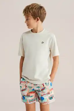 Wehkamp WE Fashion zwemshort ecru/multi aanbieding