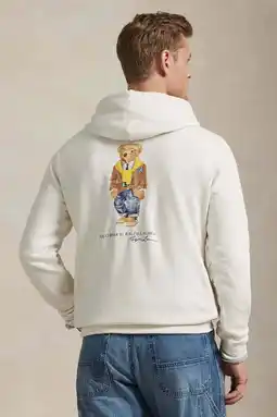 Wehkamp Polo Ralph Lauren hoodie met backprint ecru aanbieding