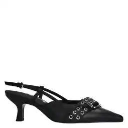 Wehkamp Sacha leren slingback pumps zwart aanbieding