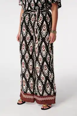 Wehkamp MS Mode wide leg highwaist casual broek multi aanbieding