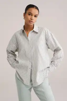 Wehkamp WE Fashion gestreepte blouse taupe aanbieding