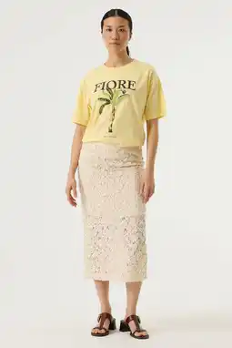 Wehkamp Garcia midi rok broderie beige aanbieding