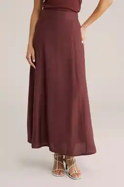 Wehkamp WE Fashion midi rok donkerrood aanbieding