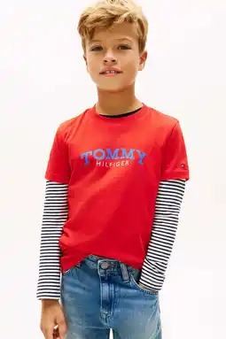 Wehkamp Tommy Hilfiger T-shirt rood aanbieding