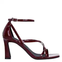 Wehkamp Sacha lak sandalettes bordeaux aanbieding