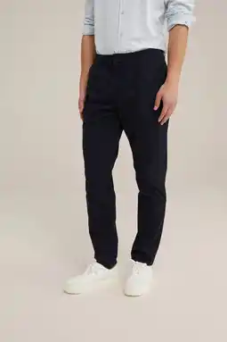 Wehkamp WE Fundamentals tapered fit chino Ben heavy blue aanbieding