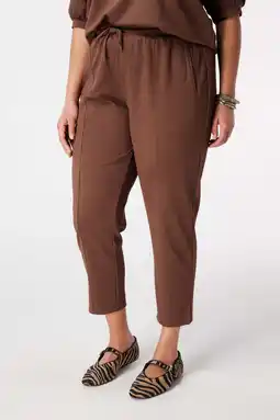 Wehkamp MS Mode slim regularwaist broek bruin aanbieding
