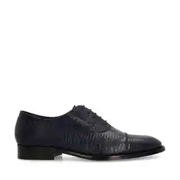 Wehkamp Manfield leren veterschoenen donkerblauw aanbieding