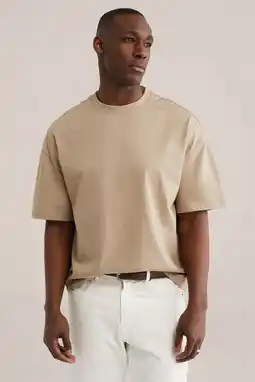 Wehkamp WE Fashion boxy T-shirt beige aanbieding