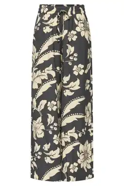 Wehkamp JDY wide leg regularwaist gebloemde palazzo broek marineblauw aanbieding